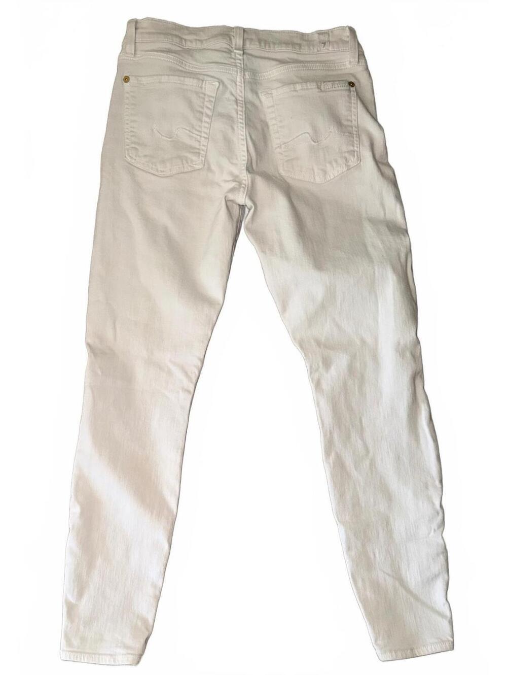 7 For All Mankind White Skinny S 27 Designer Stretch Luxury - Picture 2 of 7